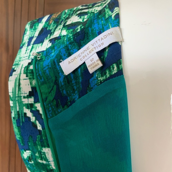 ADRIENNE VITTADINI 100% Silk Sleeveless Dress, Size US 12 - Picture 8 of 16